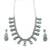 Mint ad-cz tear drop statement necklace set