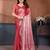 pink embellished jimmy choo lace border saree with blouse piece for wedding wear