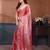 pink embellished jimmy choo lace border saree with blouse piece for wedding wear