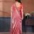 pink embellished jimmy choo lace border saree with blouse piece for wedding wear