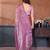  Pink embellished jimmy choo lace border saree with blouse piece for wedding wear