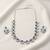 Elegant blue american diamond sleek necklace set