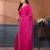 pink embellished jimmy choo lace border saree with blouse piece for wedding wear