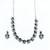 Elegant blue american diamond sleek necklace set