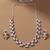Elegant red american diamond sleek necklace set