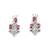 Elegant red american diamond sleek necklace set