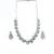 Elegant turquoise american diamond sleek necklace set