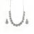 Elegant pink american diamond sleek necklace set