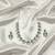 Elegant green american diamond sleek necklace set