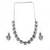 Elegant green american diamond sleek necklace set