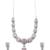  stunning pink big square cubic zirconia necklace set
