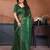 green embellished jimmy choo lace border saree with blouse piece for wedding wear