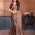 brown embellished jimmy choo lace border saree with blouse piece for wedding wear
