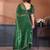 green embellished jimmy choo lace border saree with blouse piece for wedding wear