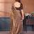 brown embellished jimmy choo lace border saree with blouse piece for wedding wear