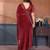 maroon embellished jimmy choo lace border saree with blouse piece for wedding wear