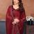 maroon embellished jimmy choo lace border saree with blouse piece for wedding wear