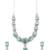  stunning turquoise big square cubic zirconia necklace set
