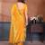  yellow embellished jimmy choo lace border saree with blouse piece for wedding wear