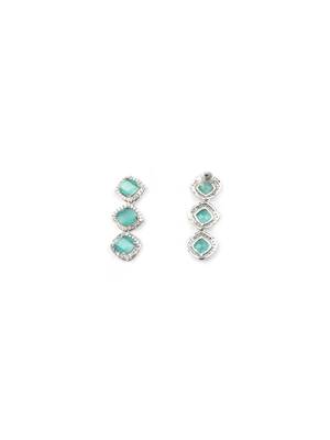 turquoise blue cz-ad subtle necklace set 5