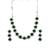 Green cz-ad subtle necklace set
