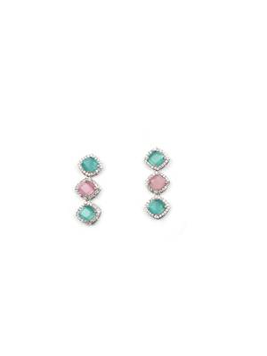 Multicoloe cz-ad subtle necklace set 4