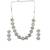 White cz-ad subtle necklace set