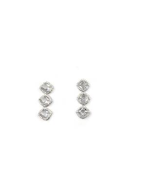 White cz-ad subtle necklace set 4