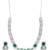 Green ad studded leaf necklace set
