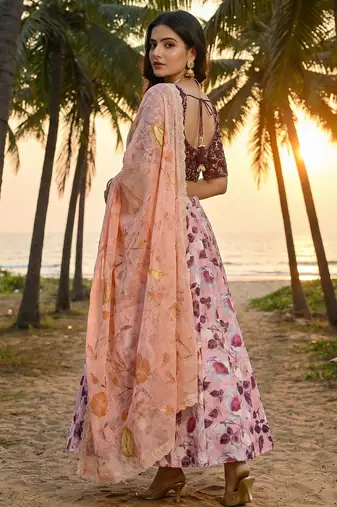 Embroadery Work Printed SemiStitched Lehenga choli