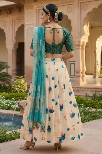 Embroadery Work Printed SemiStitched Lehenga choli