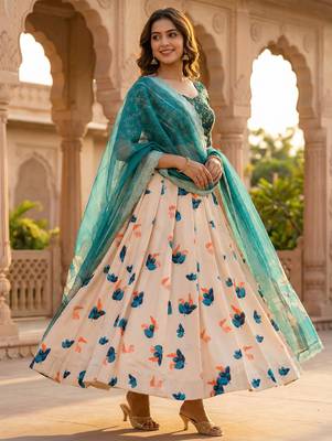 Embroadery Work Printed SemiStitched Lehenga choli 4