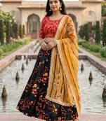 Embroadery Work Printed SemiStitched Lehenga choli