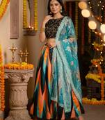 Embroadery Work Printed SemiStitched Lehenga choli