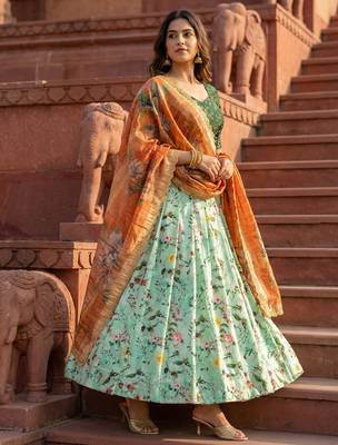 Embroadery Work Printed SemiStitched Lehenga choli 2