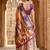 Kalamkari Print Satin Semi Stitched Lehenga Choli & Unstitched Blouse With Dupatta