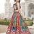 Gadhwal Print Satin Semi Stitched Lehenga Choli & Unstitched Blouse With Dupatta