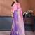 pink lavender gold crush art silk embroidery work saree with multi tone design & roto banglory art silk blouse