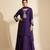 Purple crepe embroidered sharara Set