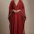 Maroon satin kaftan set
