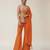 Orange silk brocade co-ord set