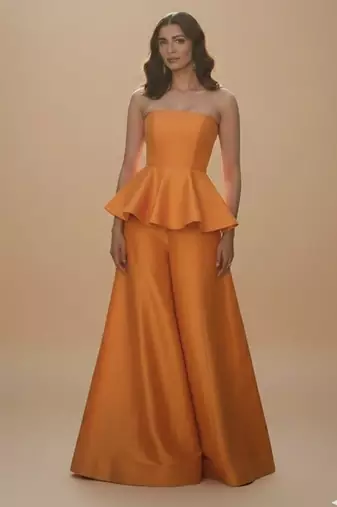 Orange satin co-ord set
