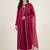 Magenta crepe plain kurta set