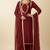 Maroon georgette embroidered kurta set