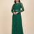 Green georgette plain kurta set