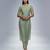 Green chanderi plain kurta set
