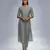 Grey chanderi plain kurta set