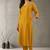 Mustard silk embroidered kurta set