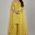 Yellow silk embroidered kurta set