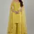 Yellow silk embroidered kurta set